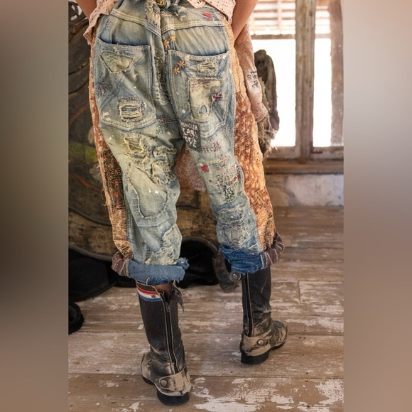 Magnolia Pearl Washed Side Stripe Jeans Free People - Picture 14 of 16